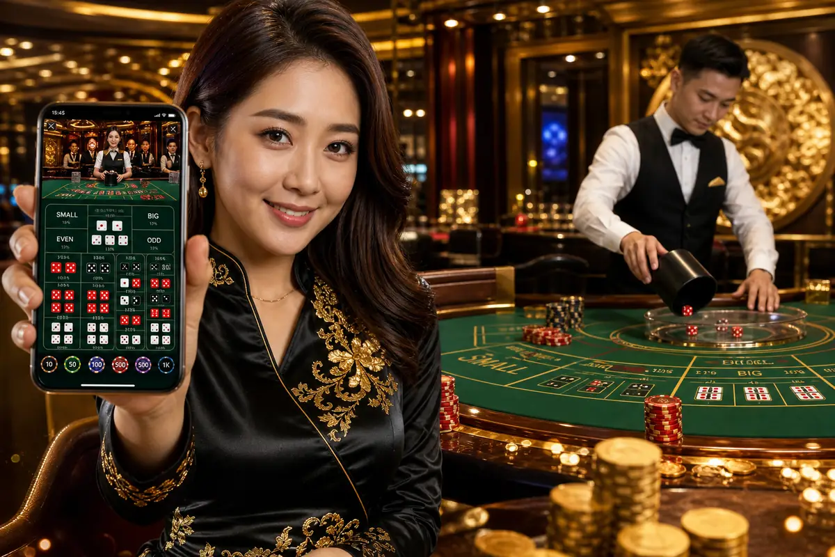 riostar meja Sic Bo live casino dadu